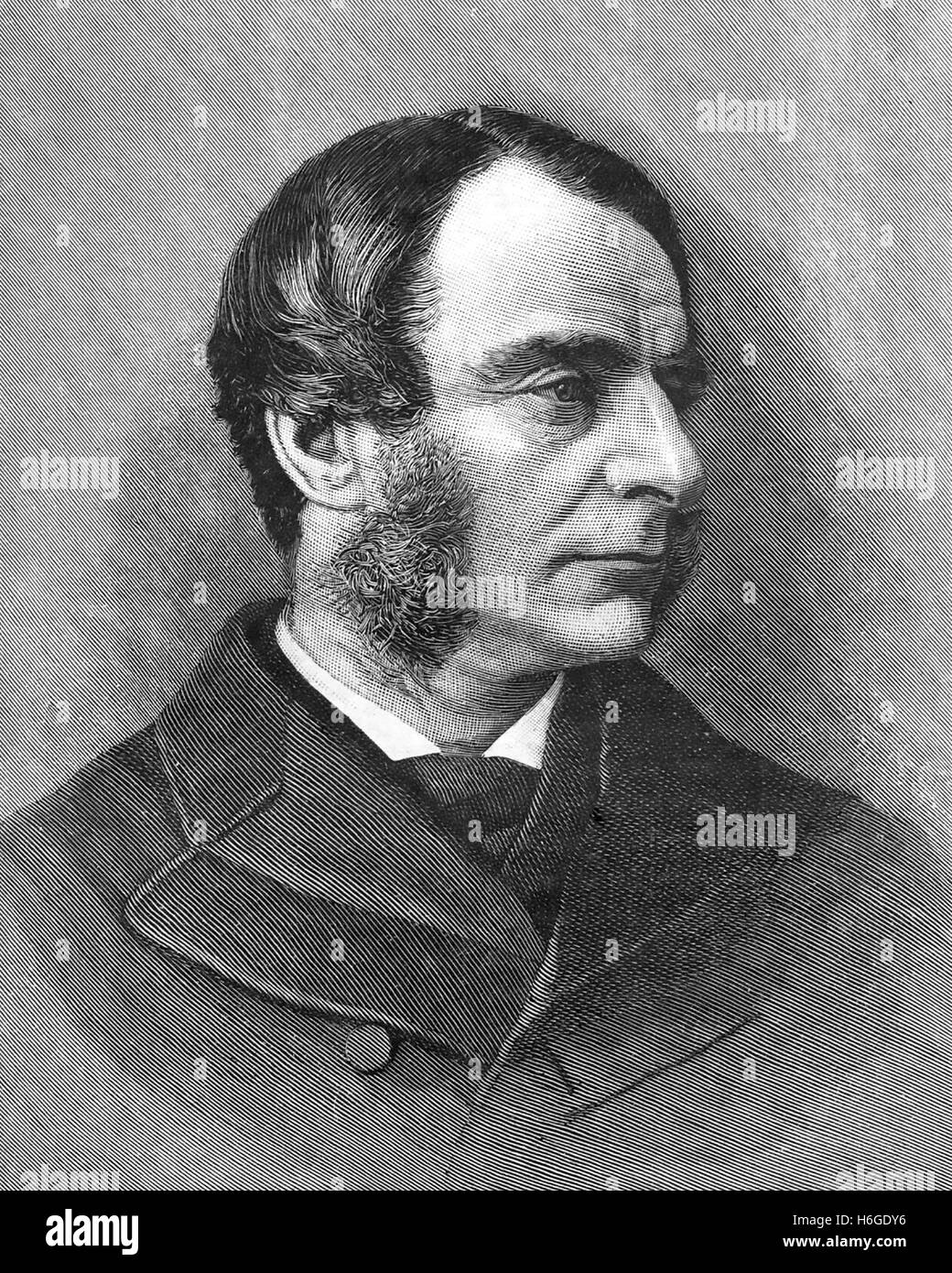 CHARLES KINGSLEY (1819-1875) Auteur de childrens, prêtre de l'Église d'Angleterre et réformateur et historien. Banque D'Images