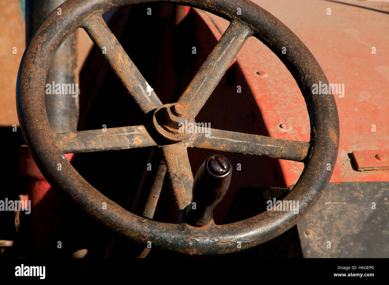 Tracteur International Harvester 1912 volant, Grand Oregon Steam-Up, Antique Powerland, Brooks, de l'Oregon Banque D'Images