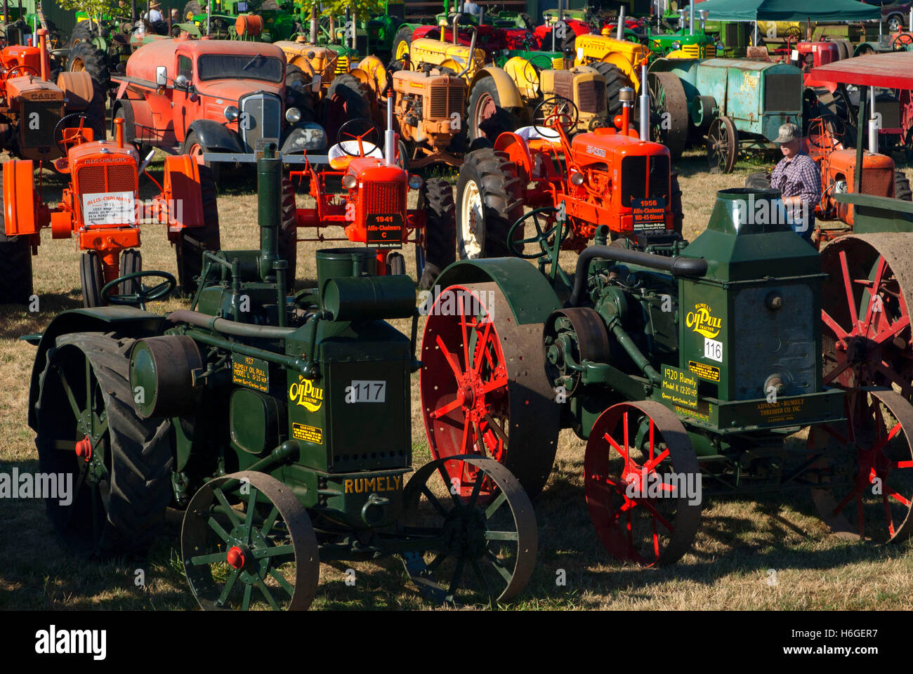 Anciens tracteurs, Grand Oregon Steam-Up, Antique Powerland, Brooks, de l'Oregon Banque D'Images