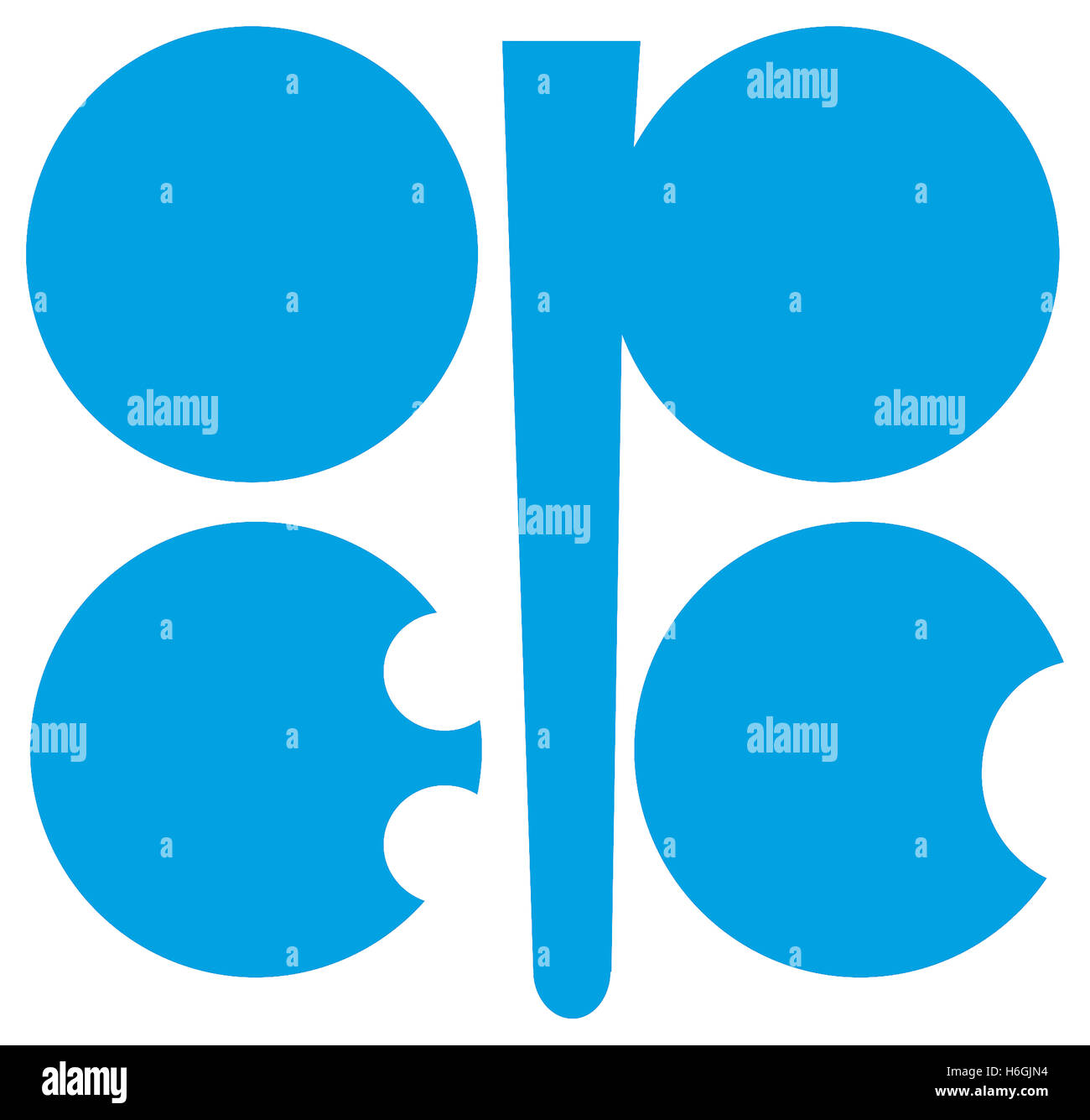 Logo de l'Organisation des pays exportateurs de pétrole l'OPEP avec siège à Vienne. Banque D'Images