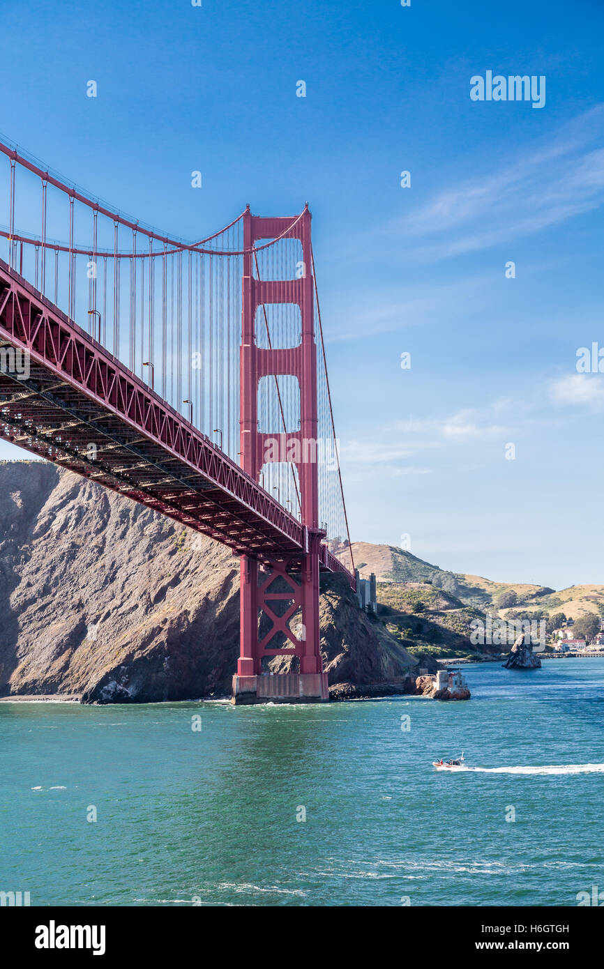 Vue sur le Golden Gate Bridge à San Francisco Bay Banque D'Images