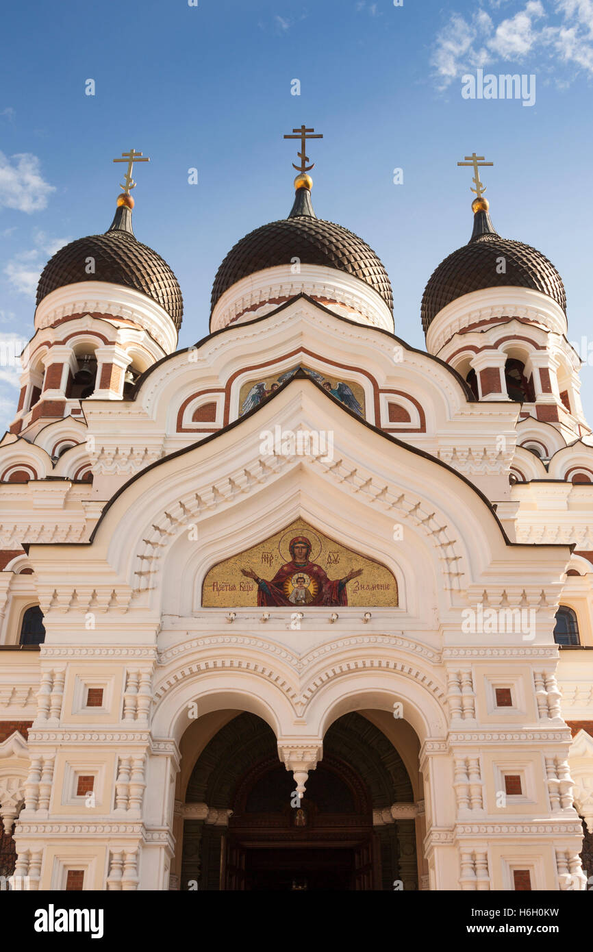 Cathédrale orthodoxe de Alexander Nevsky, Toompea, Vieille Ville, Tallinn, Estonie Banque D'Images