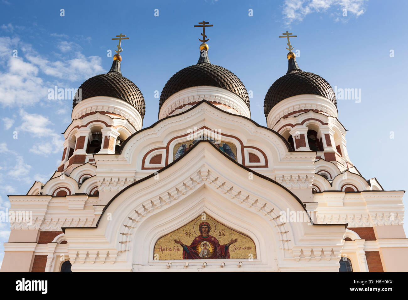 Cathédrale orthodoxe de Alexander Nevsky, Toompea, Vieille Ville, Tallinn, Estonie Banque D'Images