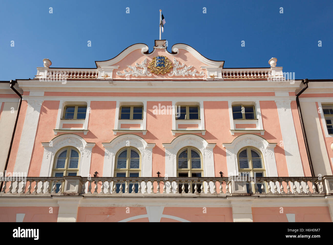 Le parlement d'Estonie, une partie de château de Toompea, Lossi Plats, Vieille Ville, Tallinn, Estonie Banque D'Images