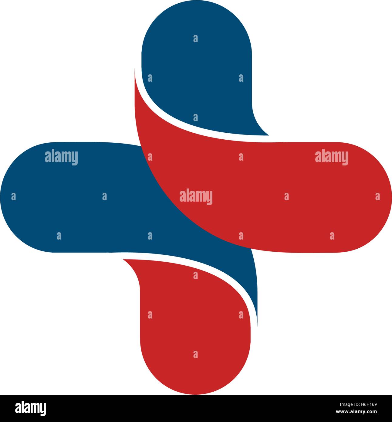 Logo croix colorés abstraits isolés. Logo silhouette humaine. Icône médical. Signe religieux. Symbole de la santé. Clinique, hôpital, médecin emblème. Vector illustration. Illustration de Vecteur