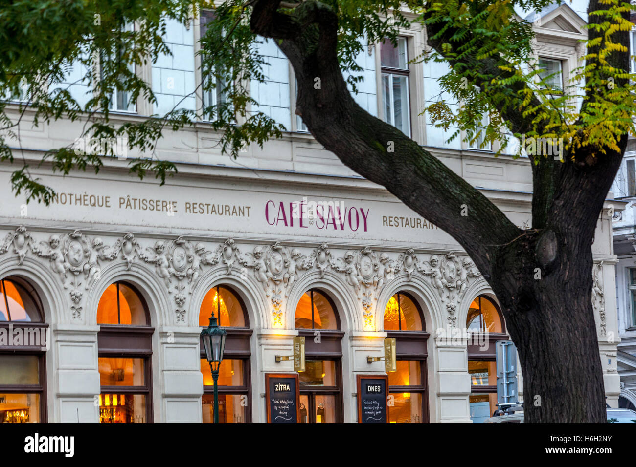 Restaurant et Café Savoy Prague, Malá Strana, Prague cafés, République Tchèque Banque D'Images