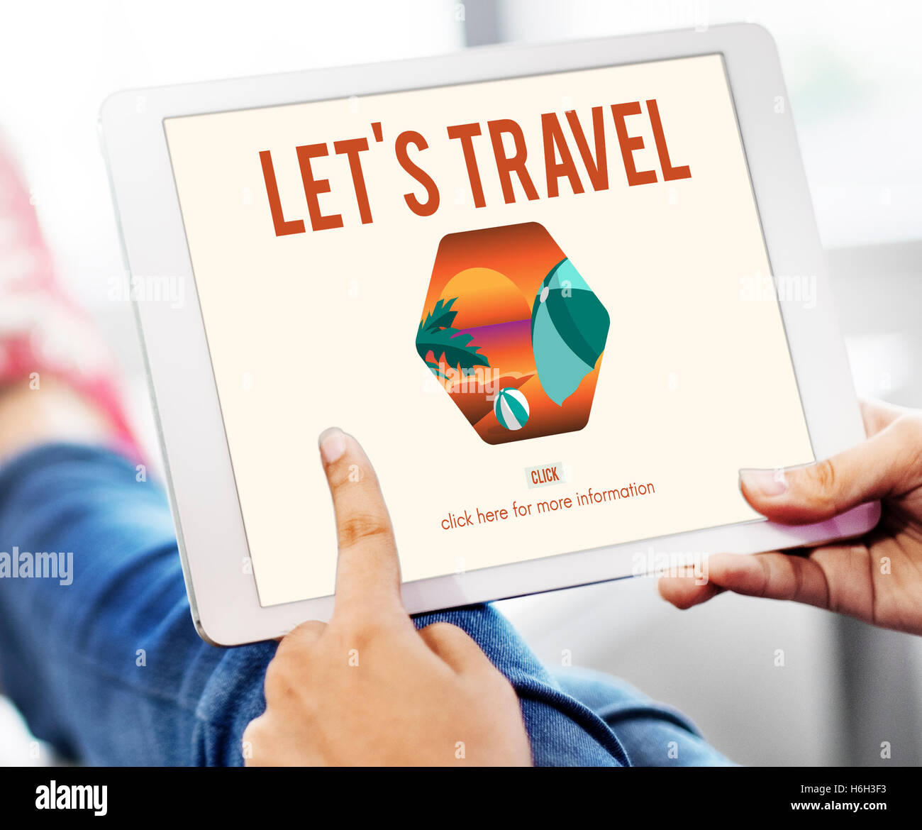 L'heure d'été Let's Travel Concept de Vacances Banque D'Images