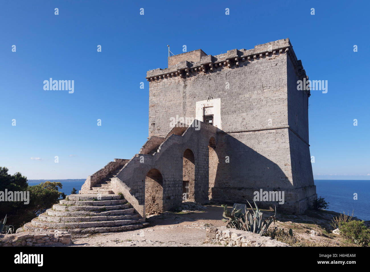 Torre dell&# 39;Alto, Santa Maria al Bagno, province de Lecce, la péninsule Salentine, Pouilles, Italie Banque D'Images