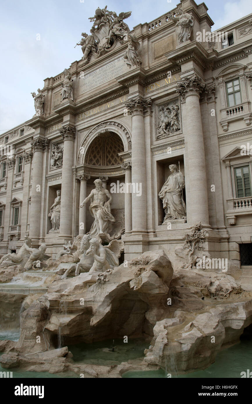 La célèbre Fontaine de Trevi à Rome, Italie Banque D'Images
