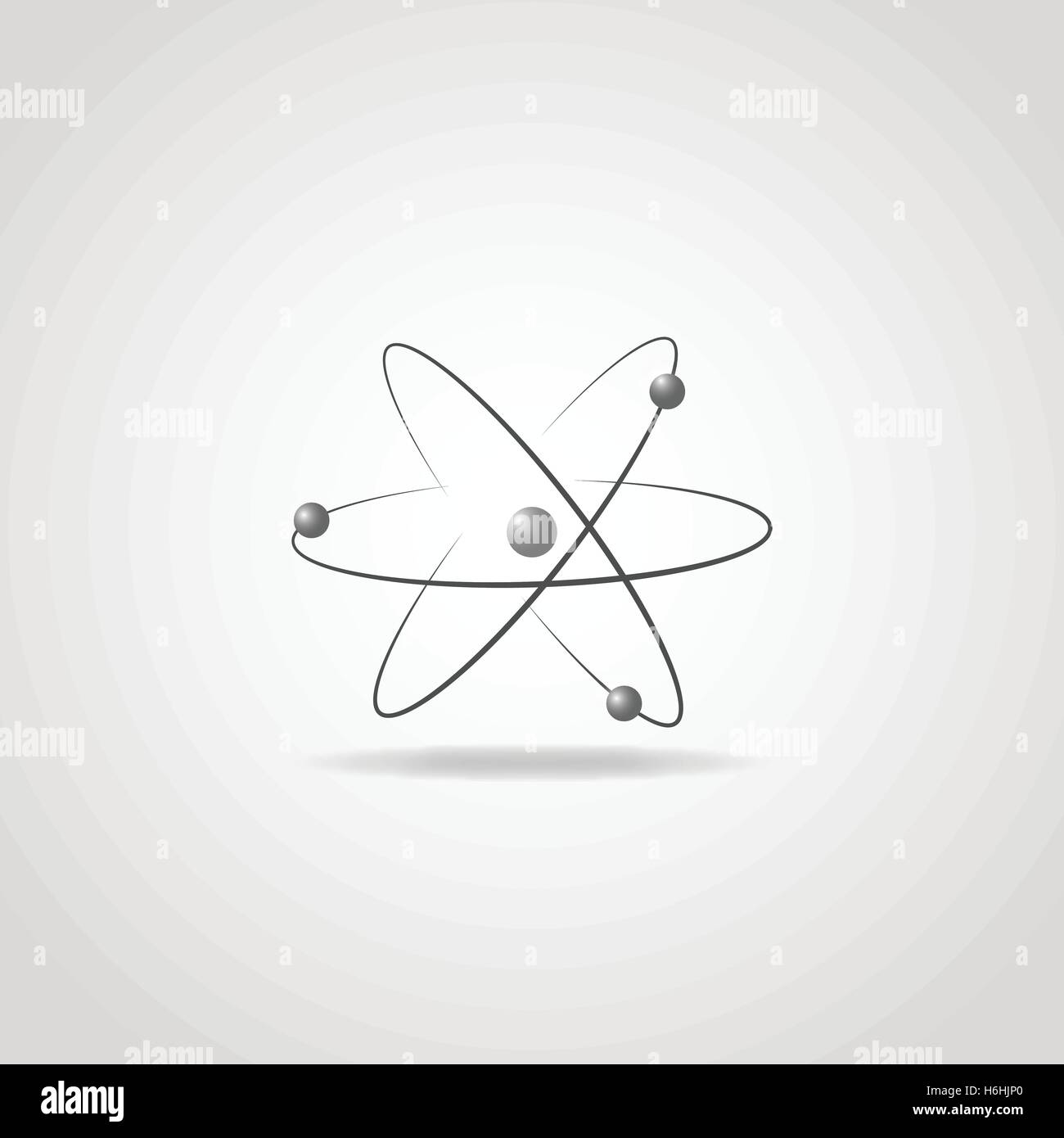 Modèle de l'atome avec des protons, neutrons et électrons Illustration de Vecteur
