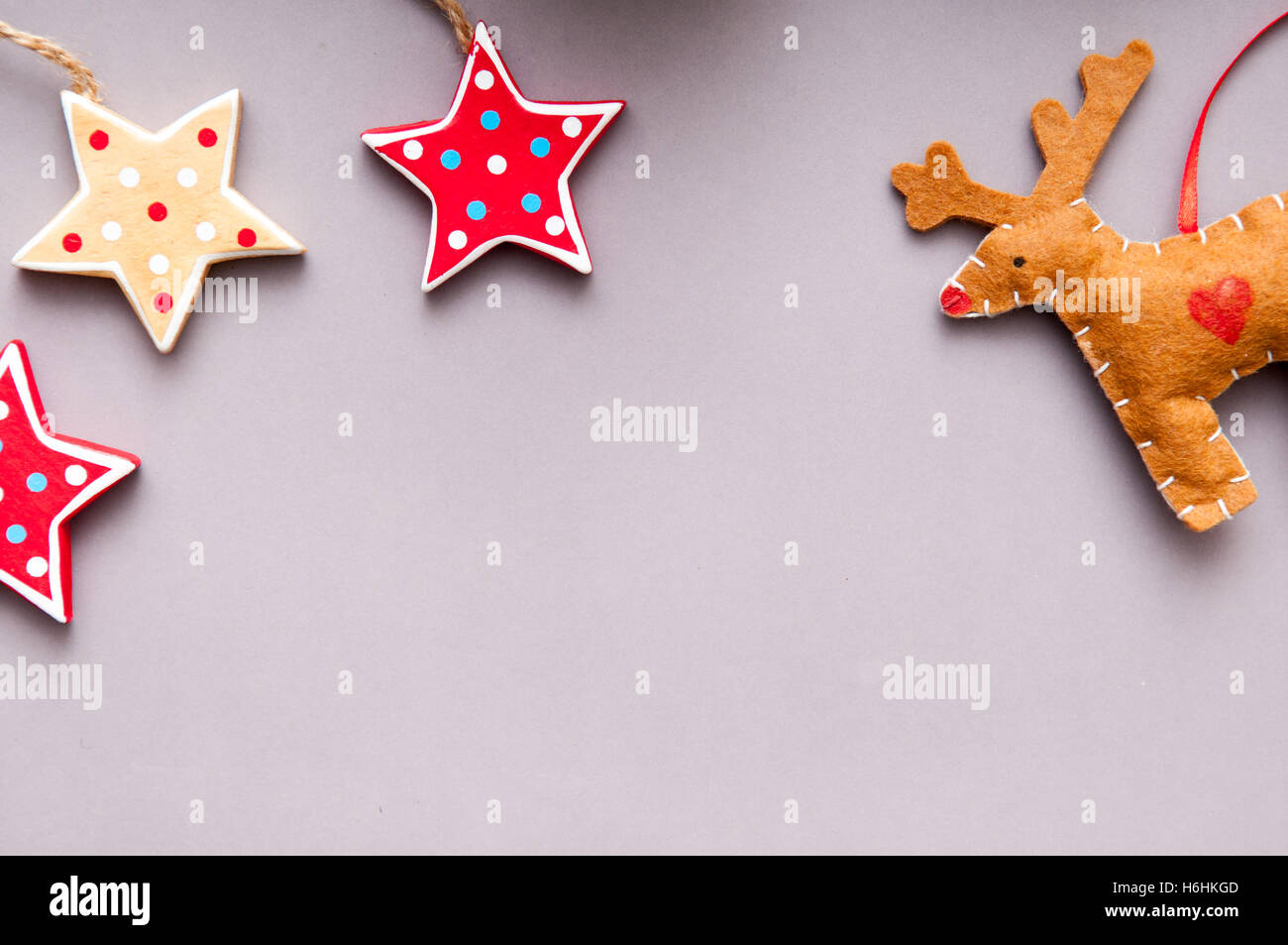 Décoration de Noël fait main pour enfant thème de Noël arrière-plan Banque D'Images