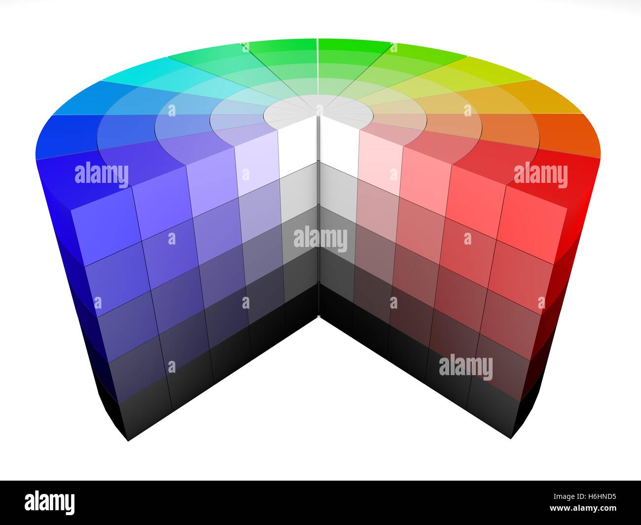 Roue de couleurs couleur 3D représentant HSV HSB Banque D'Images
