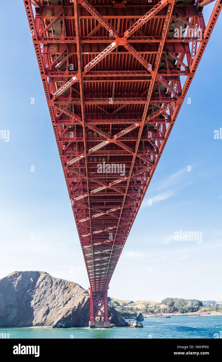 Vue sur le Golden Gate Bridge à San Francisco Bay Banque D'Images