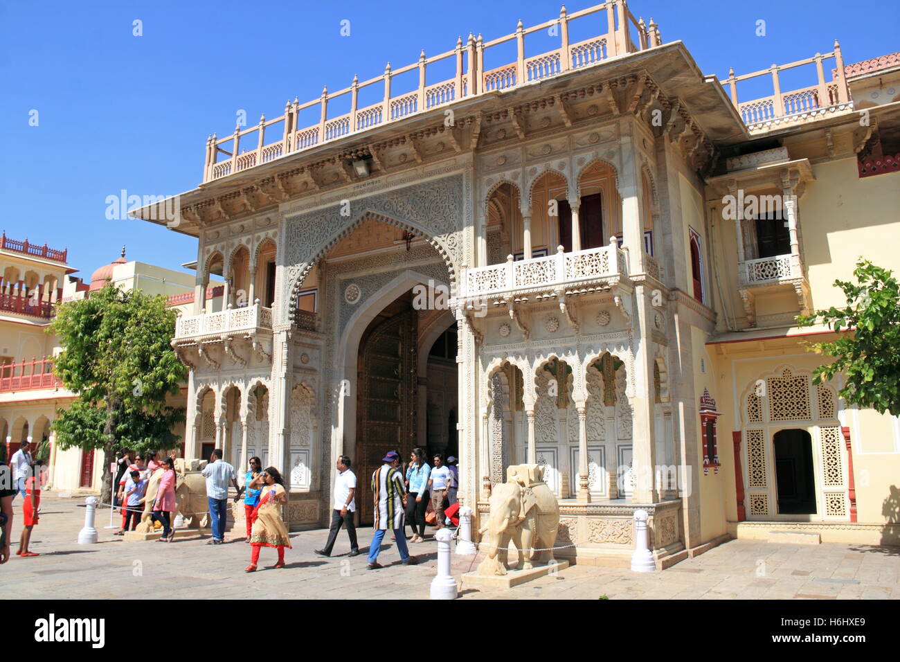 Rajendra Pol, City Palace, Jaipur, Rajasthan, Inde, sous-continent indien, en Asie du Sud Banque D'Images