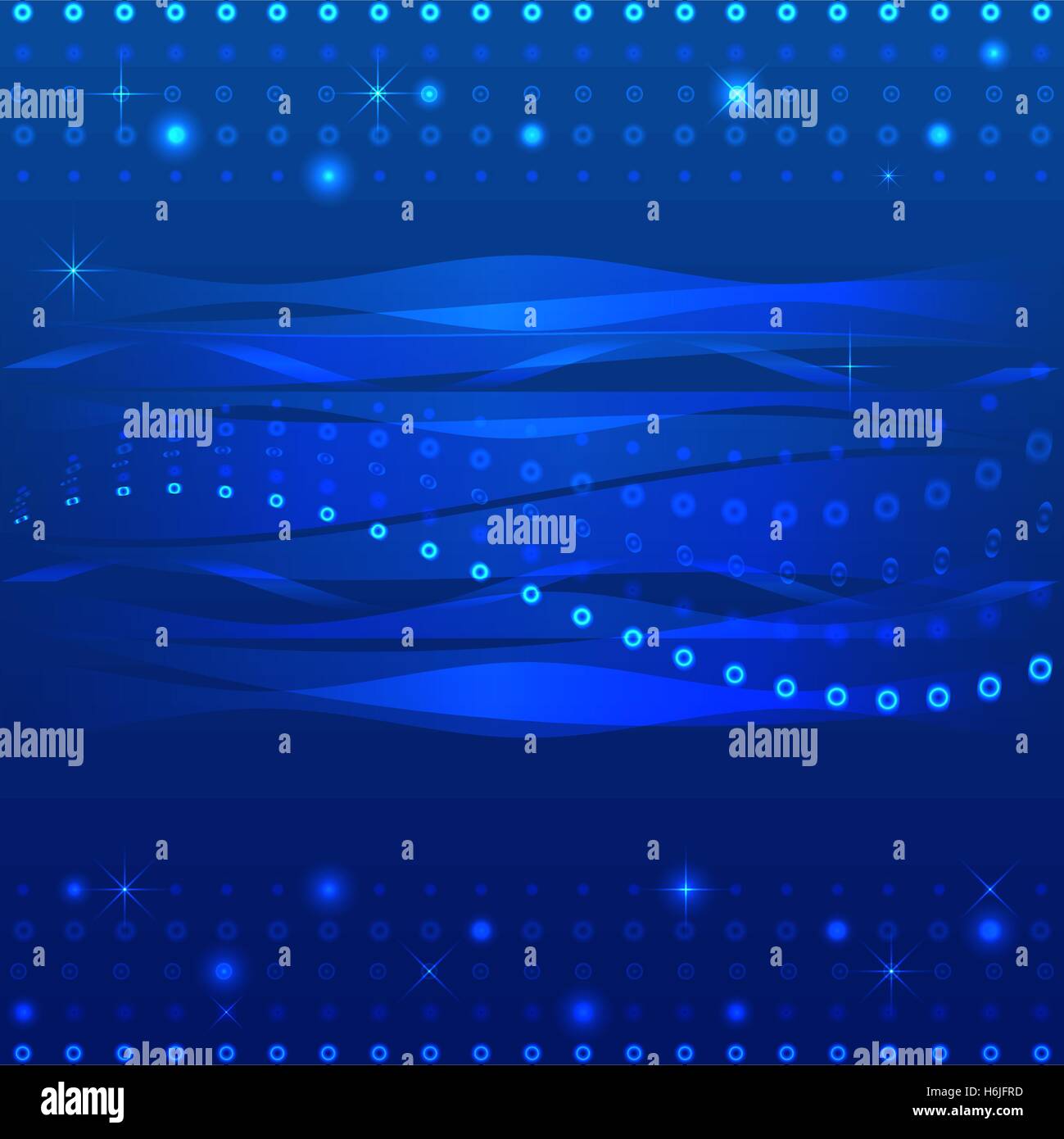 Résumé fond ondulé avec éléments lumineux en bleu vector Illustration de Vecteur