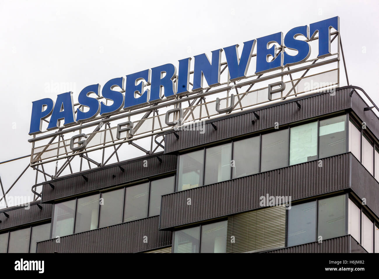 Passerinvest Group, logo, sign Banque D'Images