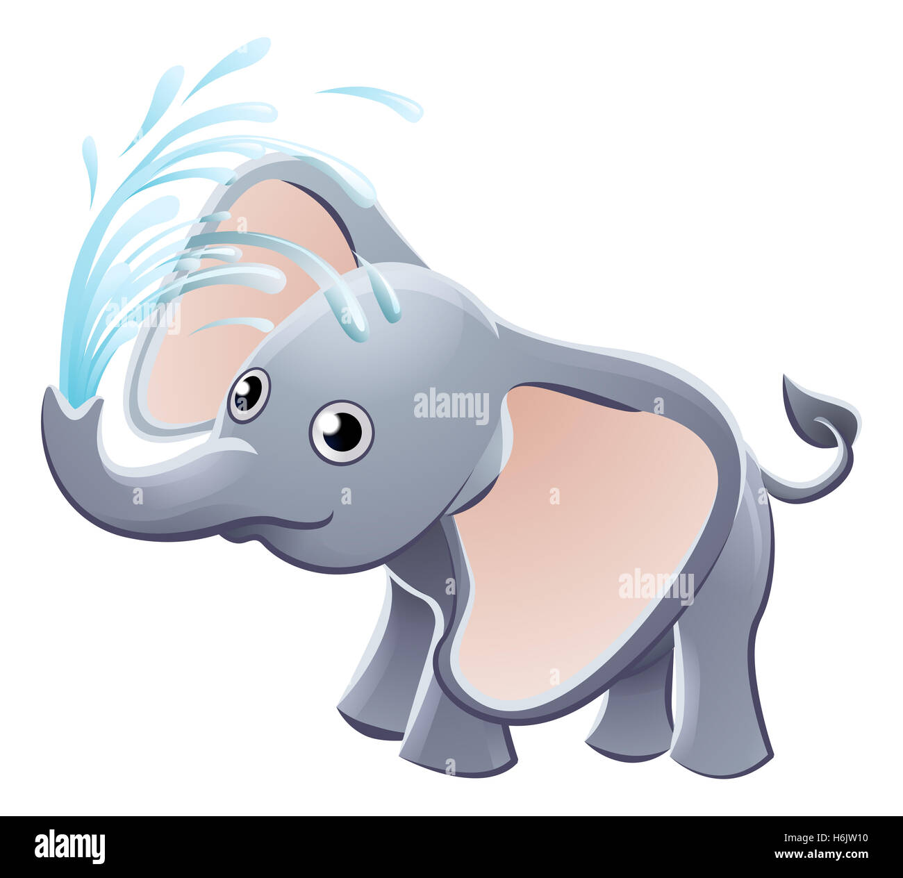 Un jeu mignon animal éléphant personnage mascot Banque D'Images
