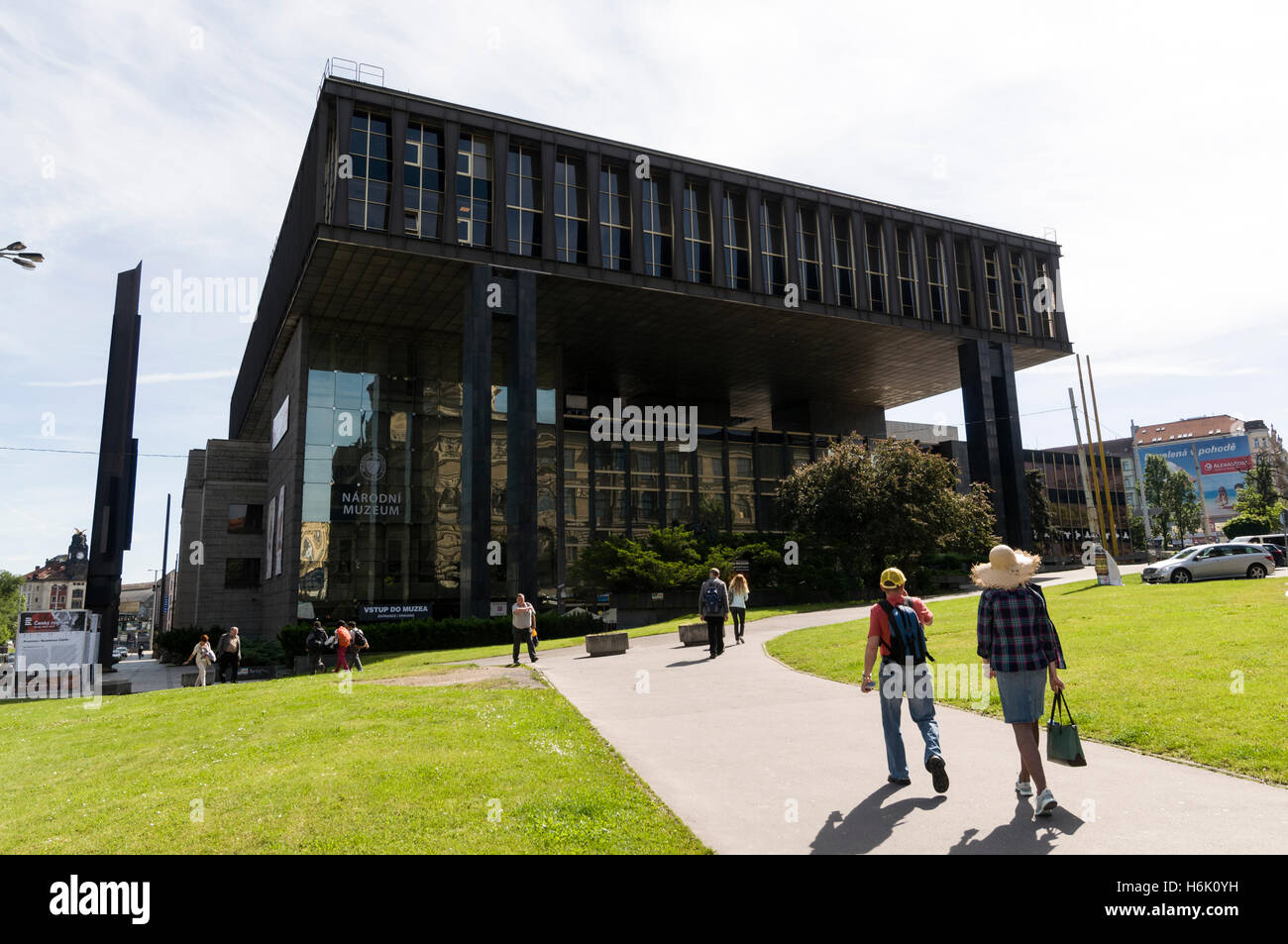 Le Musée national de Vinohradská, Prague, en tchèque, est le principal diffuseur de radio Free Europe Banque D'Images