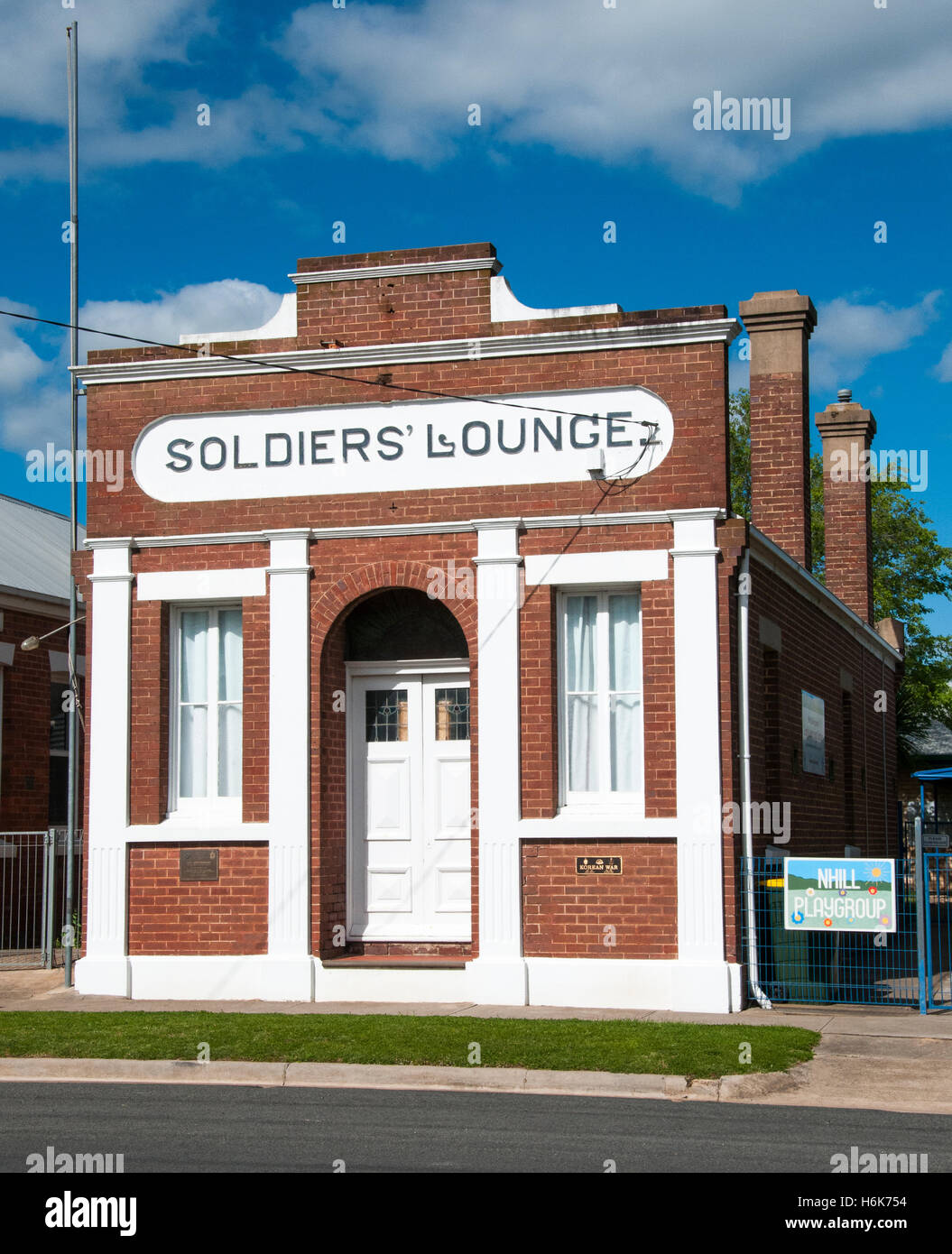 Salon des soldats (construction 1920) à Nhill dans la région de l'ouest de Wimmera Victoria Banque D'Images