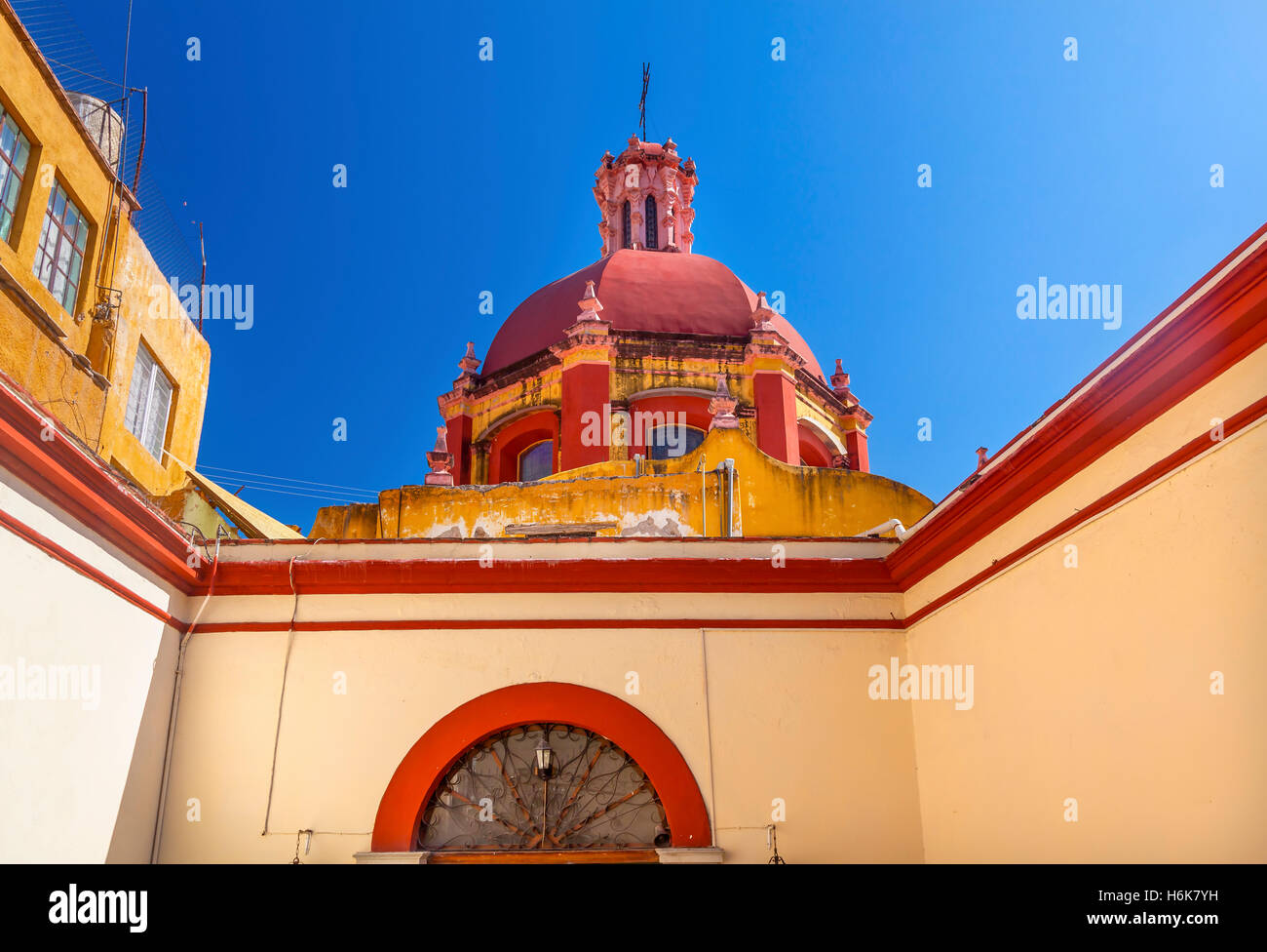 Basilique Templo de Belen Belen Temple de paroisse de l'Immaculada Corzaon de Maria Guanajuato au Mexique. Banque D'Images