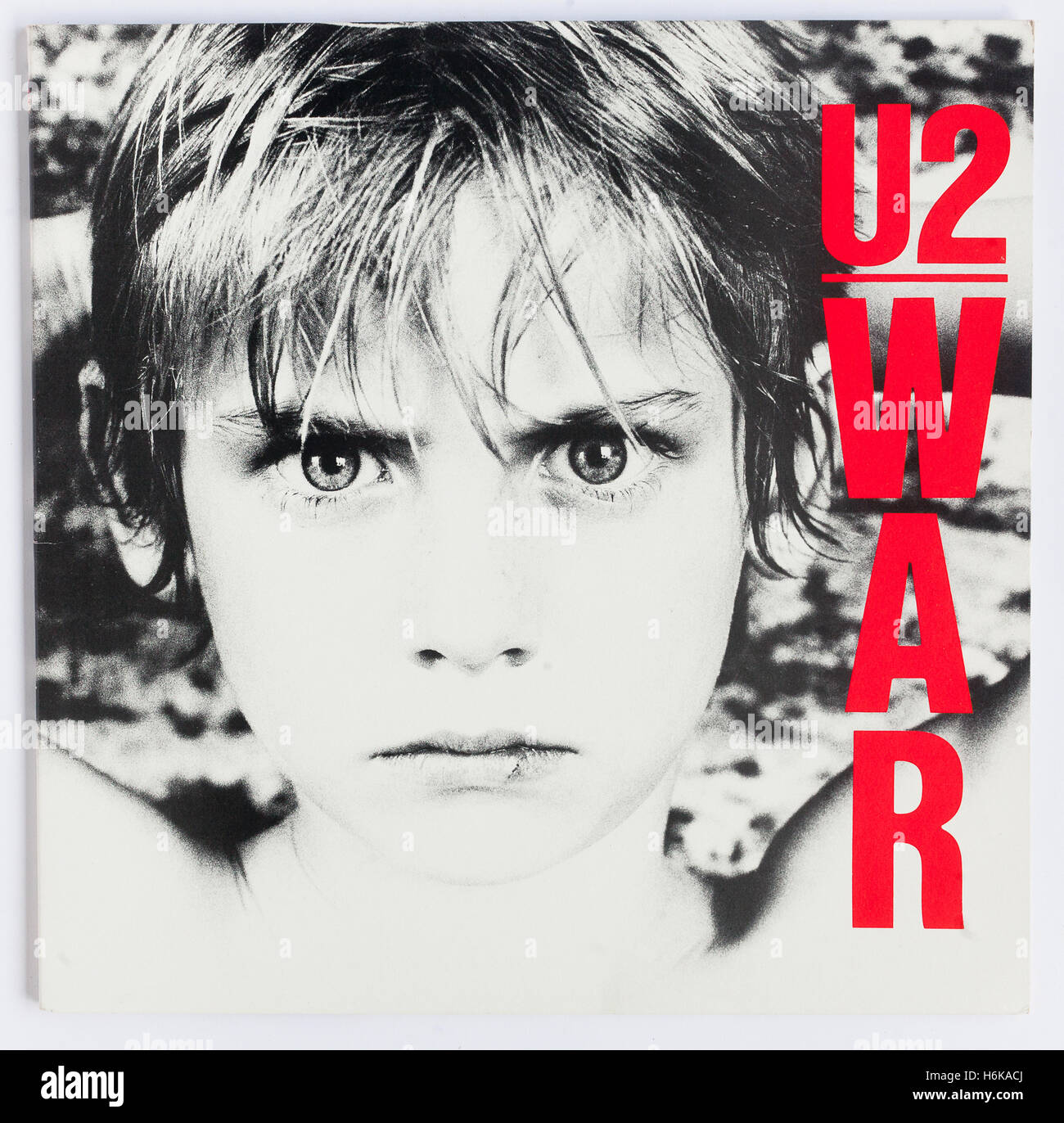 Couverture de 'War', album 1983 de U2 on Island Records - usage éditorial uniquement Banque D'Images