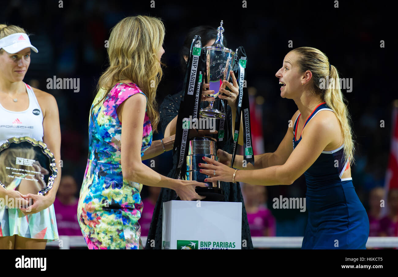 Singapour, Singapour. 30 octobre, 2016. 2016 Dominika Cibulkova à la cérémonie finale WTA Trophy Crédit : Jimmie48 Photographie/Alamy Live News Banque D'Images