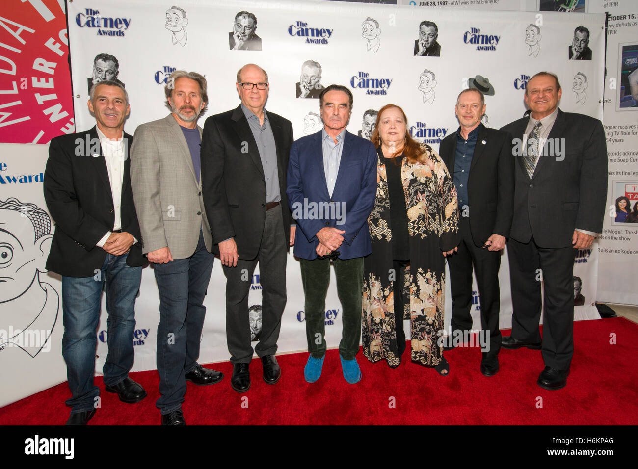 Los Angeles, Californie, USA. 30Th Oct, 2016. David Katz, Gary Cole, Stephen Tobolowsky, Dan Hedaya, Conchata Ferrell, Steve Buscemi, arrive au 2e congrès annuel Carney prix lors du Paley Center for Media Crédit : l'accès Photo/Alamy Live News Banque D'Images