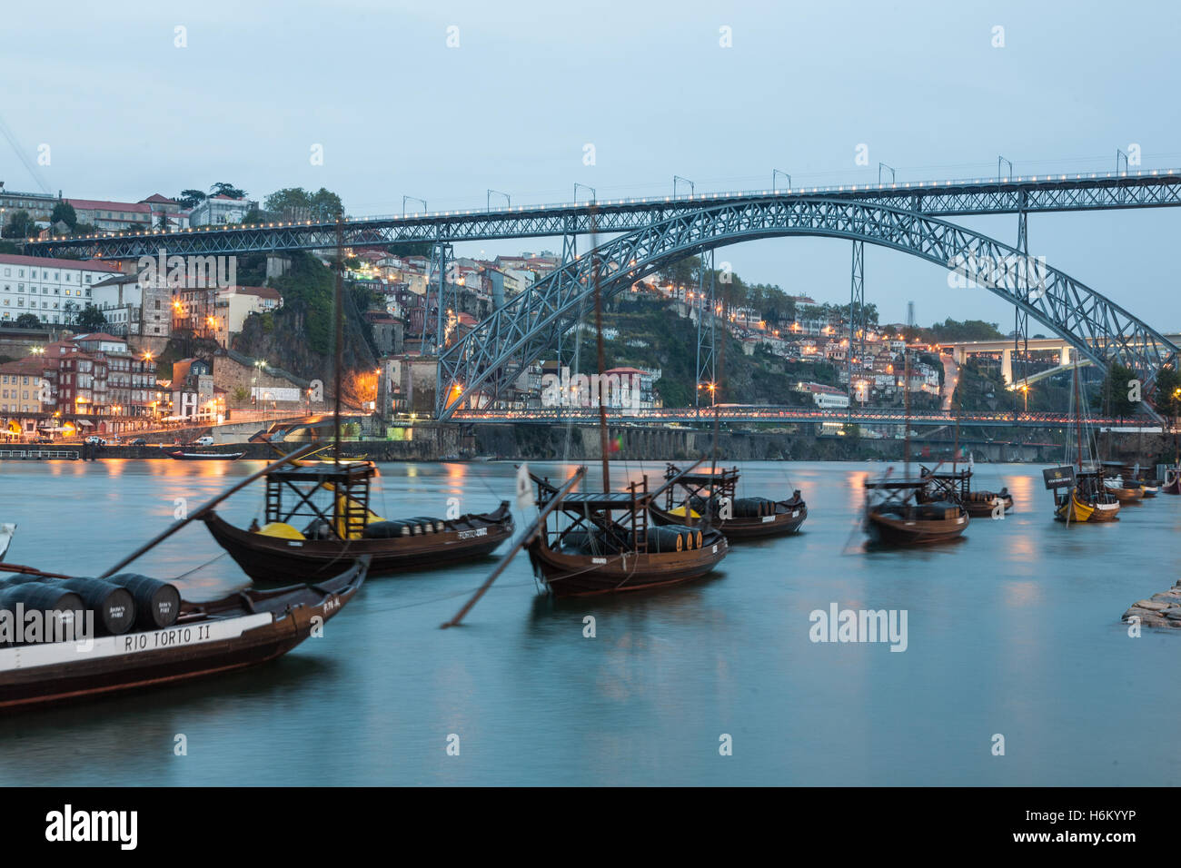 Douro et Pont Dom Luis I, Porto, Portugal Banque D'Images