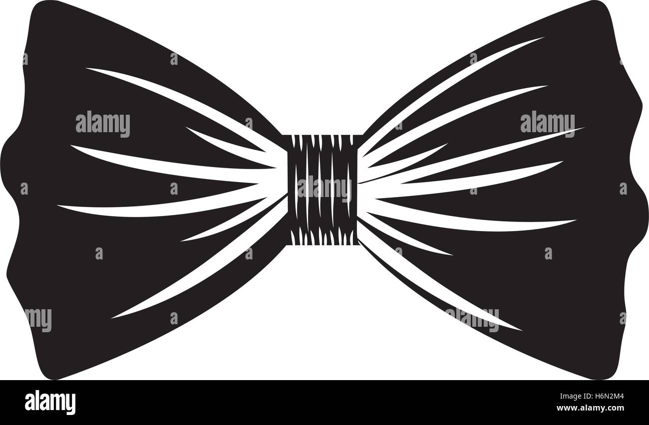 Silhouette noire de nœud papillon vector illustration Image Vectorielle  Stock - Alamy