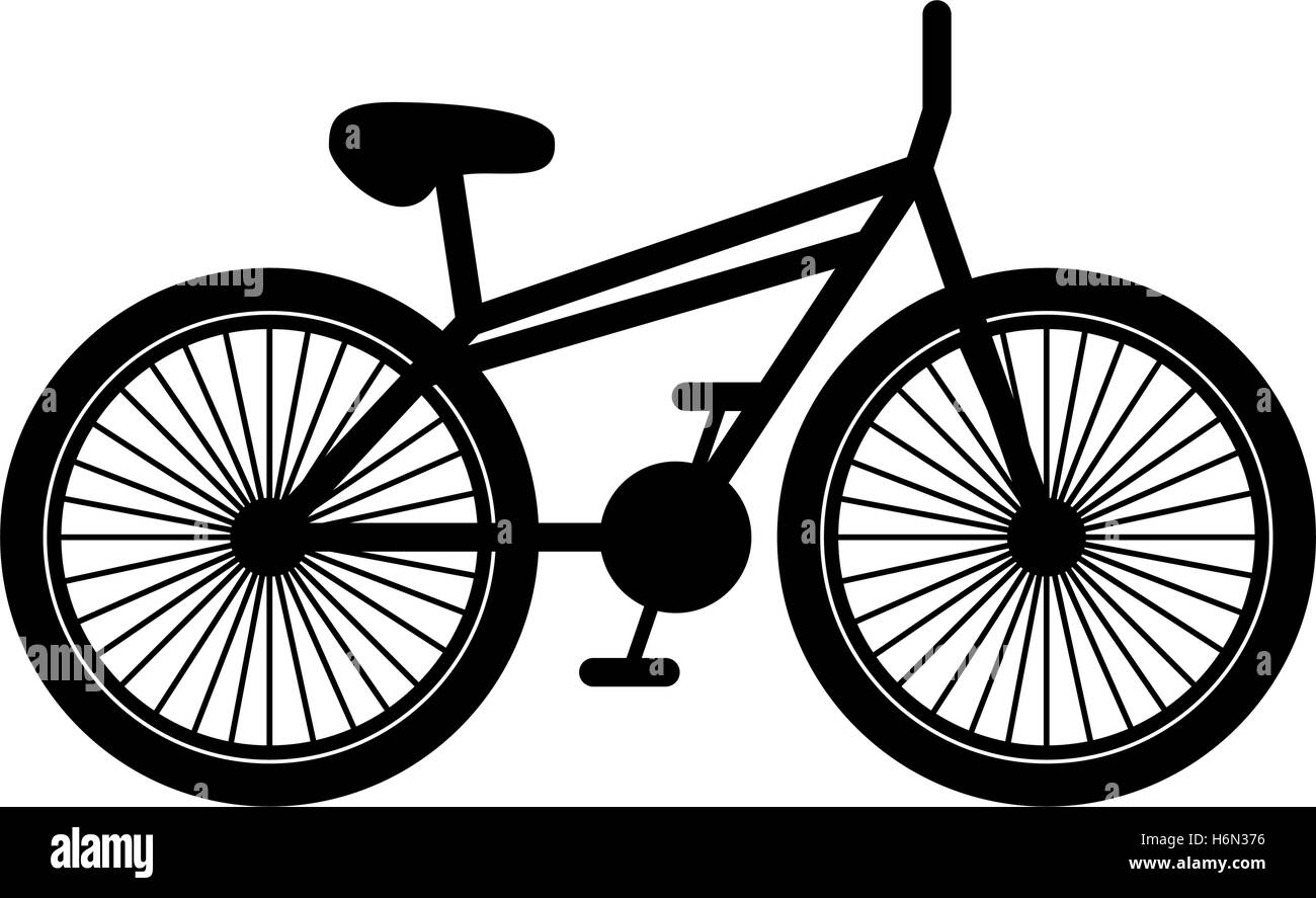 Silhouette noire location de pédales vector illustration Illustration de Vecteur