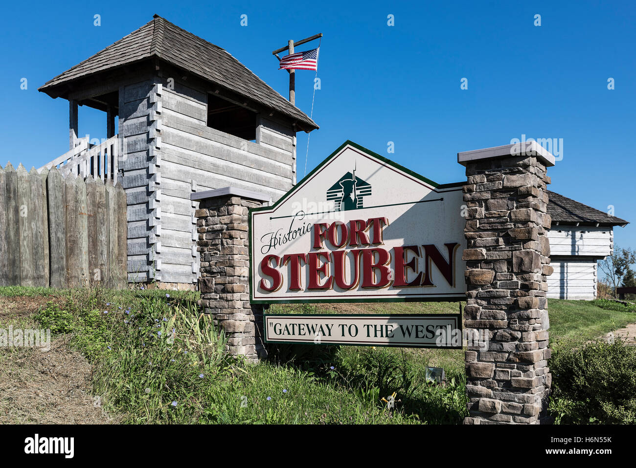 L'historique Fort Steuben, Steubenville, Ohio, USA. Banque D'Images