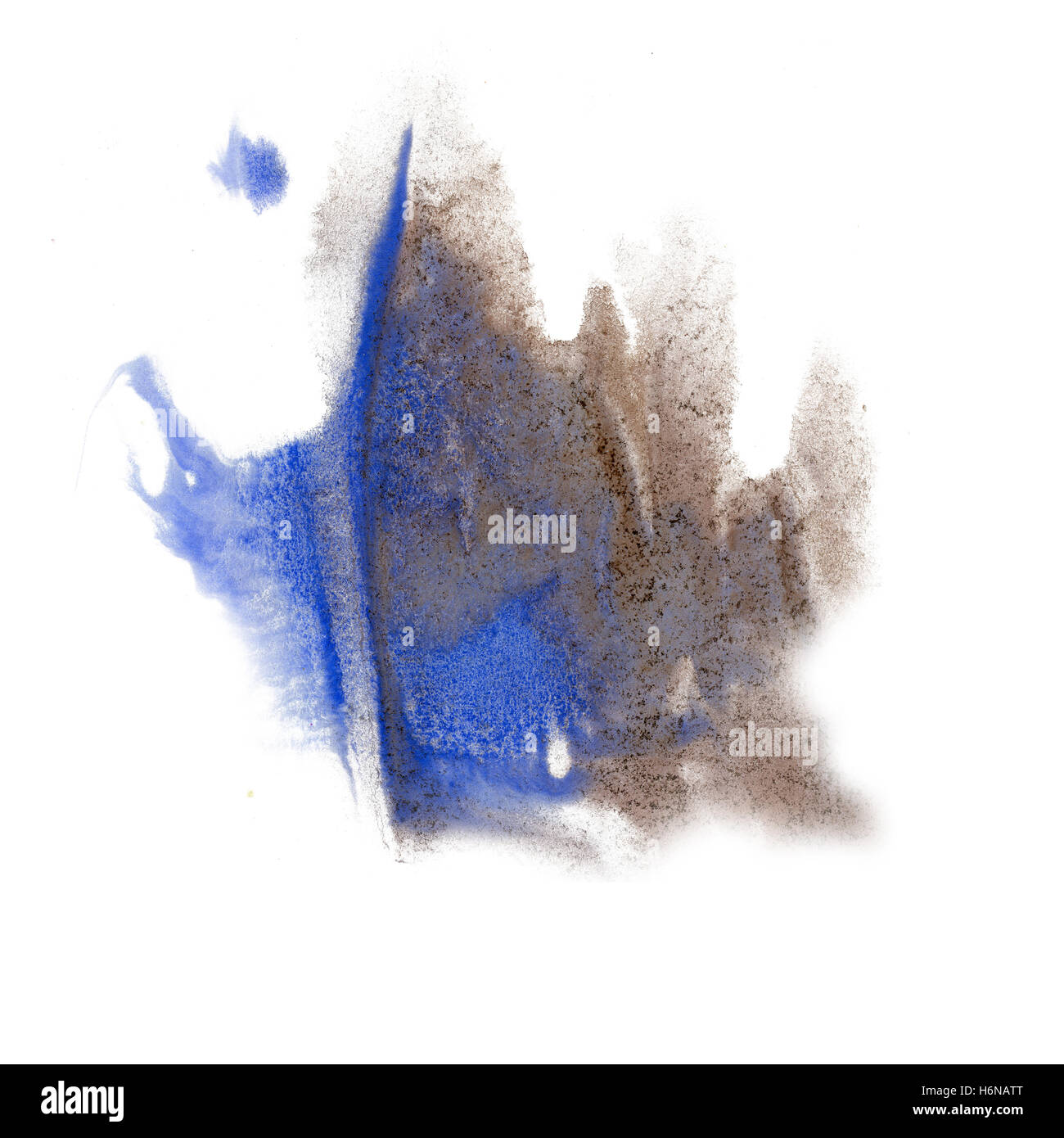 Splash peinture gris bleu couleur bleu rouge d'encre aquarelle aquarelle aquarel avc isolé splatter brush Banque D'Images