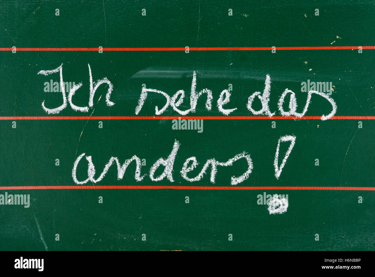 Je le vois différemment Banque D'Images