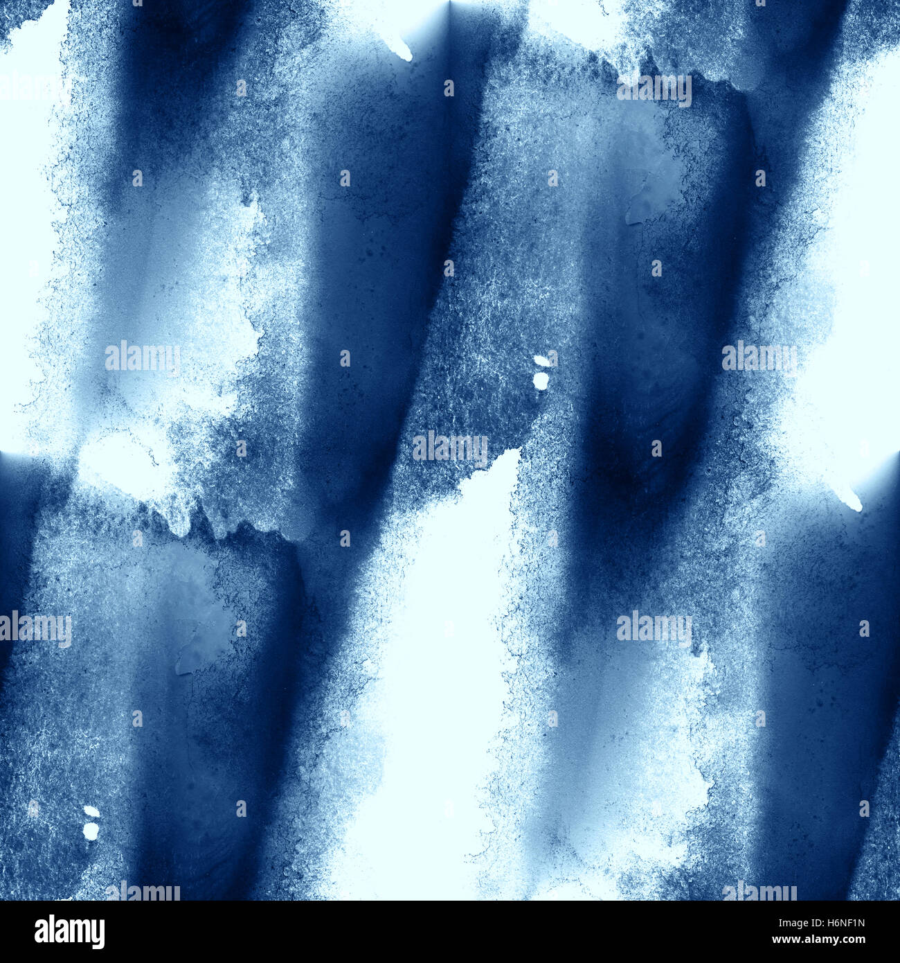 Motif bleu couleur des vagues de la mer de l'eau art abstrait peinture aquarelle seamless texture fond peint à la main Banque D'Images