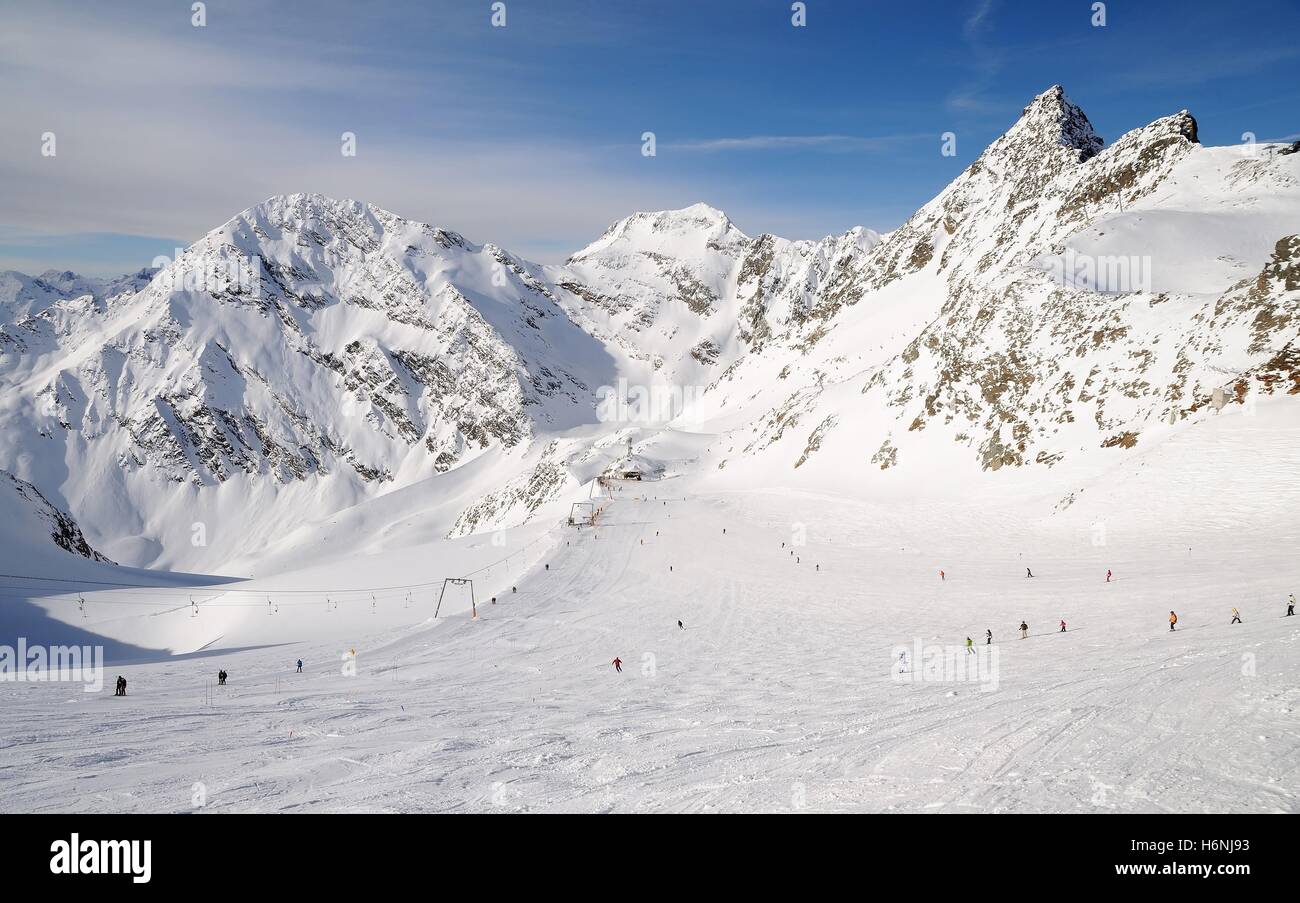 glacier de Stubai Banque D'Images