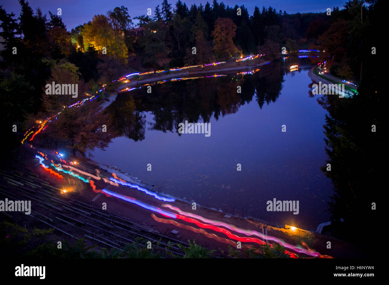 Village Pruhonice Parade Halloween, procession, Pruhonice Park Banque D'Images