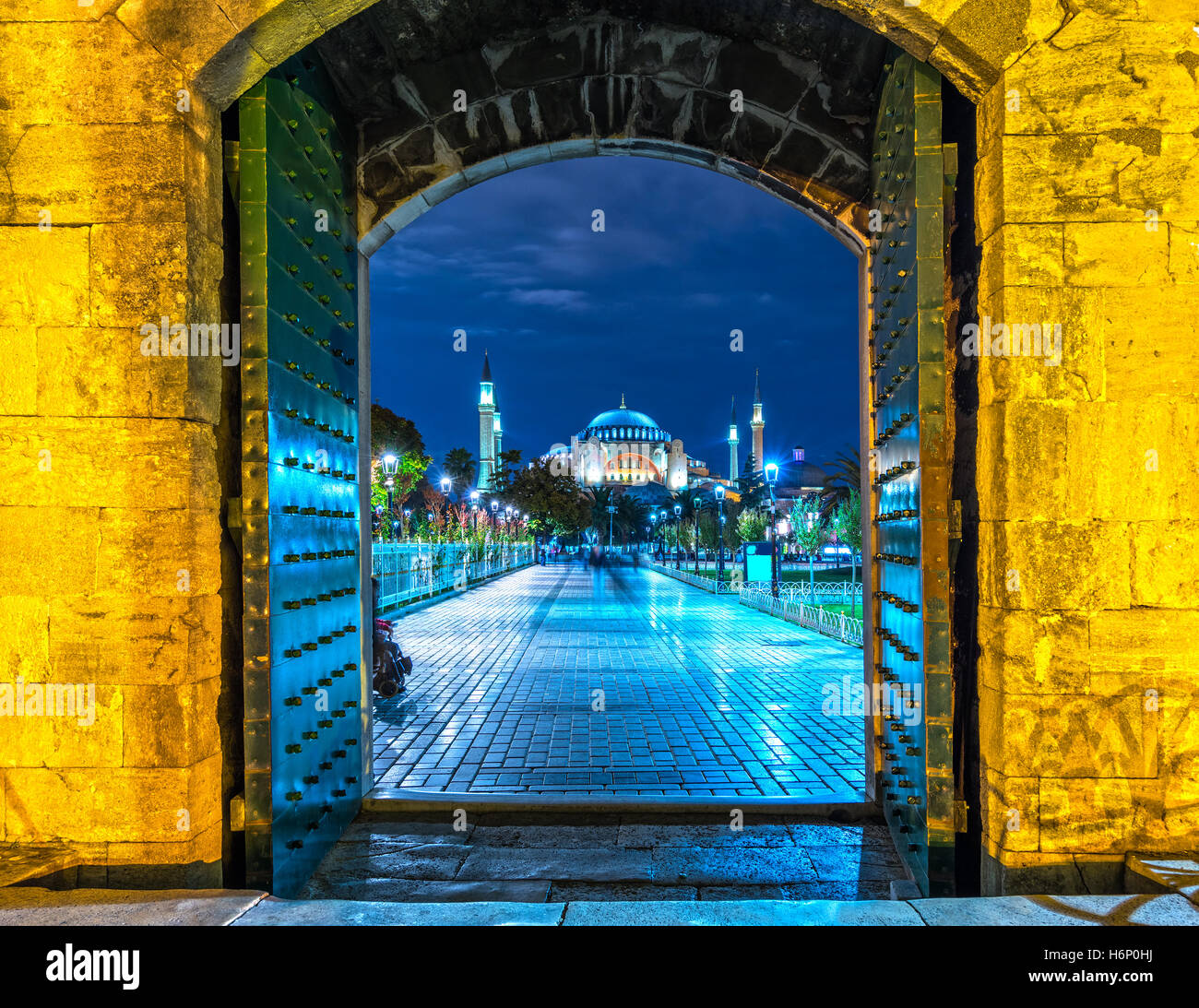 Sainte-sophie à Istanbul. Le célèbre monument de l'architecture Byzantine. La Turquie. Banque D'Images