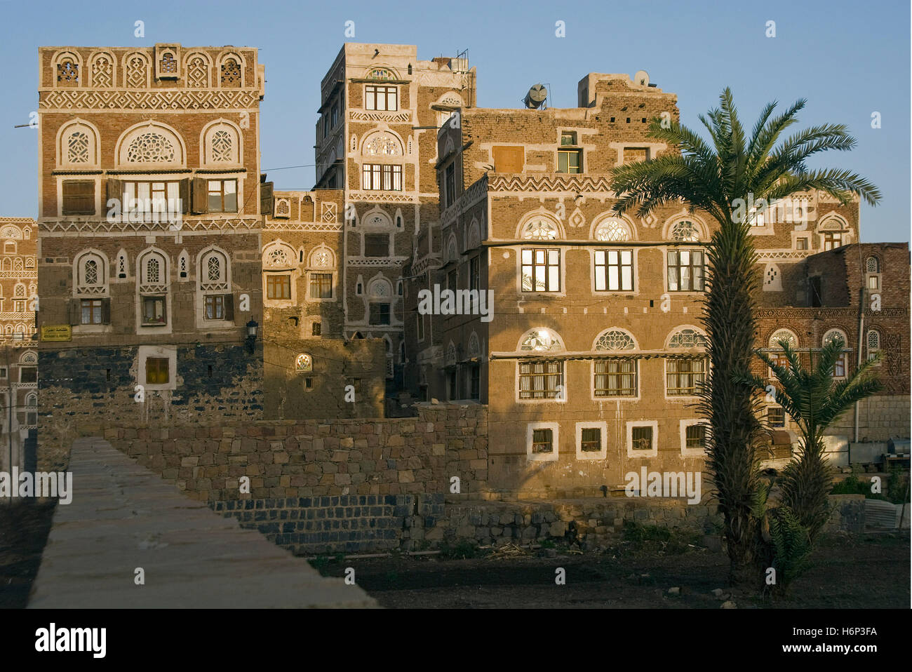 Sanaa,Yémen jardins Banque D'Images
