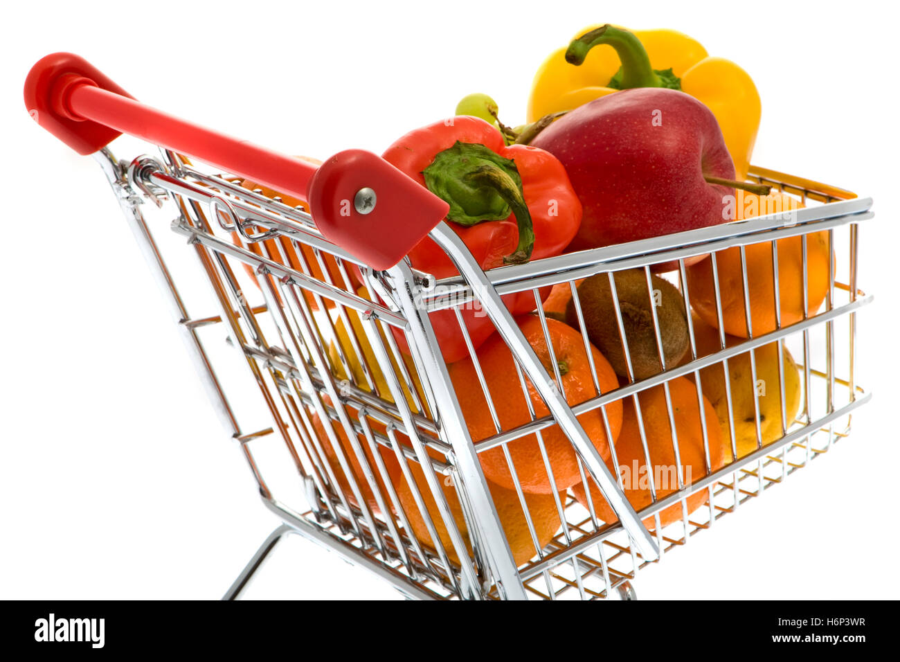 Panier avec des fruits et légumes Banque D'Images