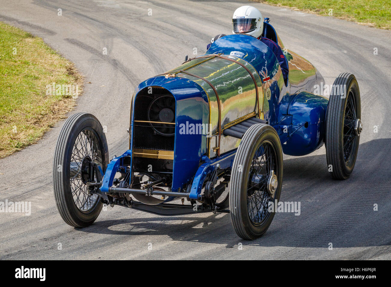 1920 Sunbeam V12 HP 350 avec chauffeur Ian Stanfield au Goodwood Festival of Speed 2016, Sussex, UK Banque D'Images