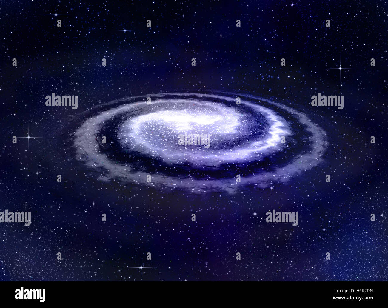 Espace cosmos de l'univers bleu de nuit nuit lumineuse galaxie spirale brillant blaze sparkle stars sombre astérisques coruscating sparkling Banque D'Images