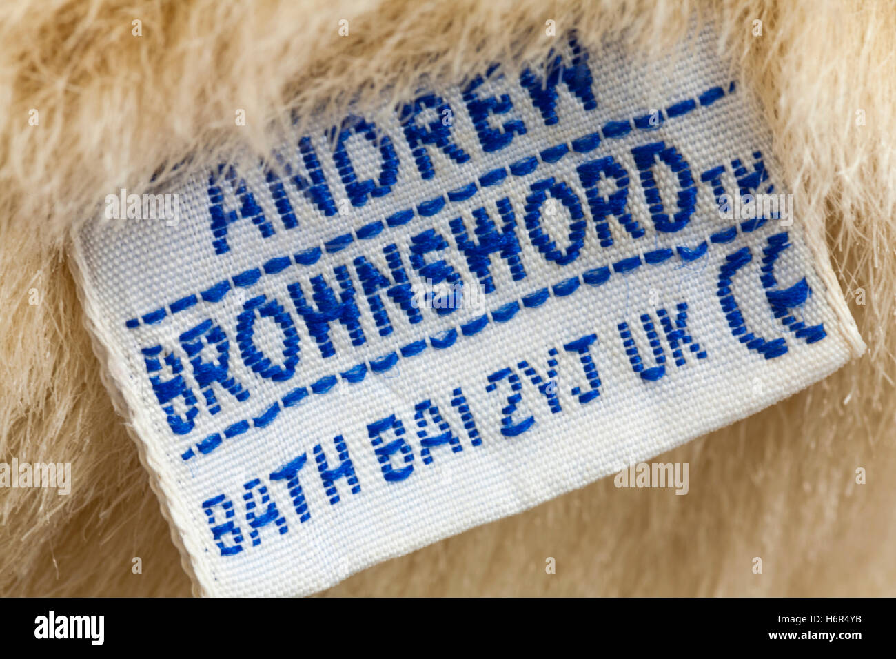 Andrew Brownsword étiquette dans Forever Friends Ours en peluche douce Banque D'Images