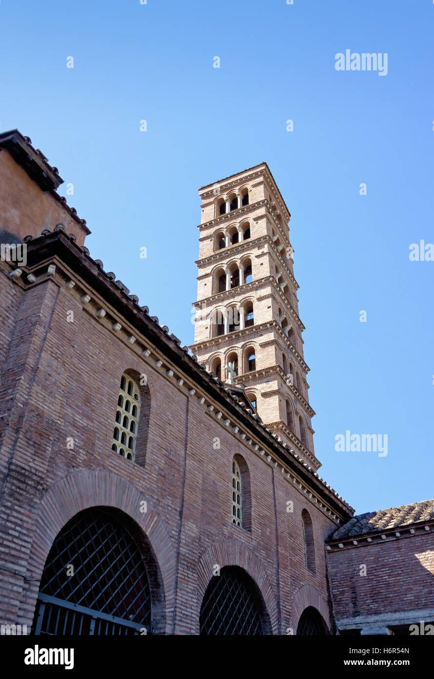 Église de Santa Maria in Cosmedin, à Rome, Italie. Banque D'Images