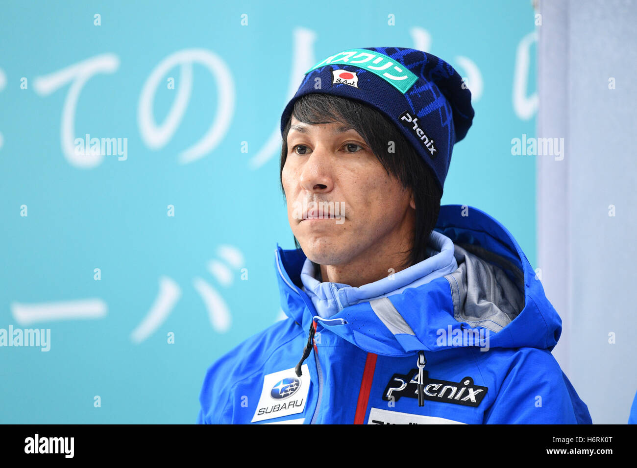 SUBARU STAR SQUARE, Tokyo, Japon. 1er novembre 2016. Noriaki Kasai, le 1 novembre 2016 - Ski Alpin : 2016/2017 SAJ Team Japan PRENDRE OFF Conférence de presse de SUBARU STAR SQUARE, Tokyo, Japon. © AFLO SPORT/Alamy Live News Banque D'Images