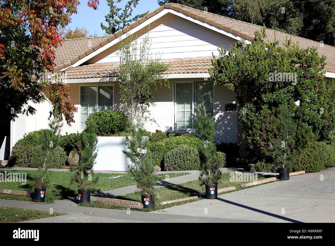 Napa, CA, USA. 20 Oct, 2016. Une location de vacances à 3366 ou moins originales Linda Mesa façon Browns Valley comme vu sur jeudi matin. © Napa Valley Inscription/ZUMA/Alamy Fil Live News Banque D'Images