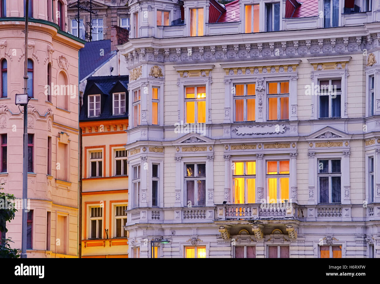 Façades de Karlovy Vary - Karlovy Vary 03 façade Banque D'Images