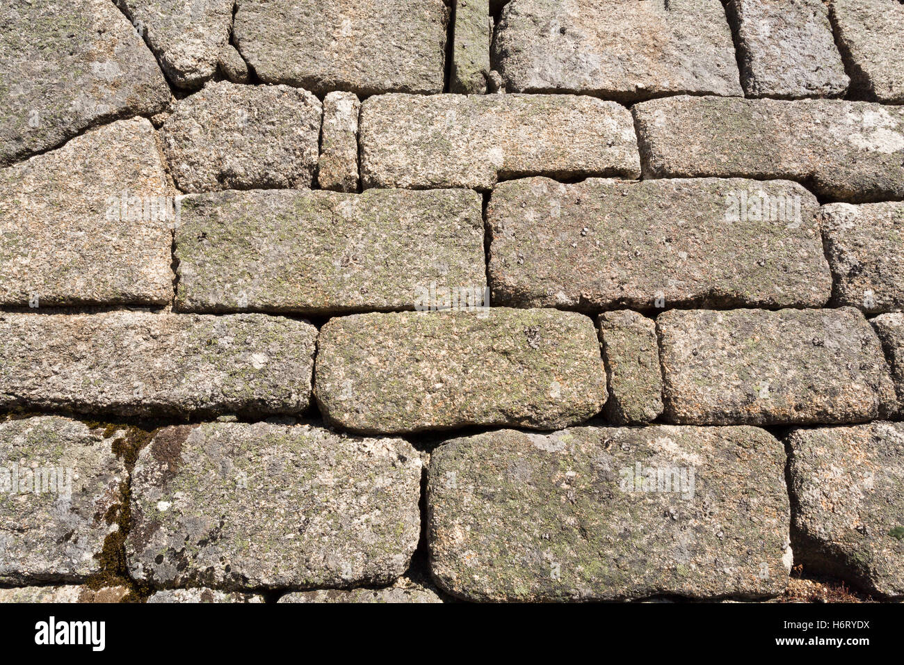 Détail des ruines du château roman médiéval Castro Laboreiro, dans le Nord du Portugal Banque D'Images