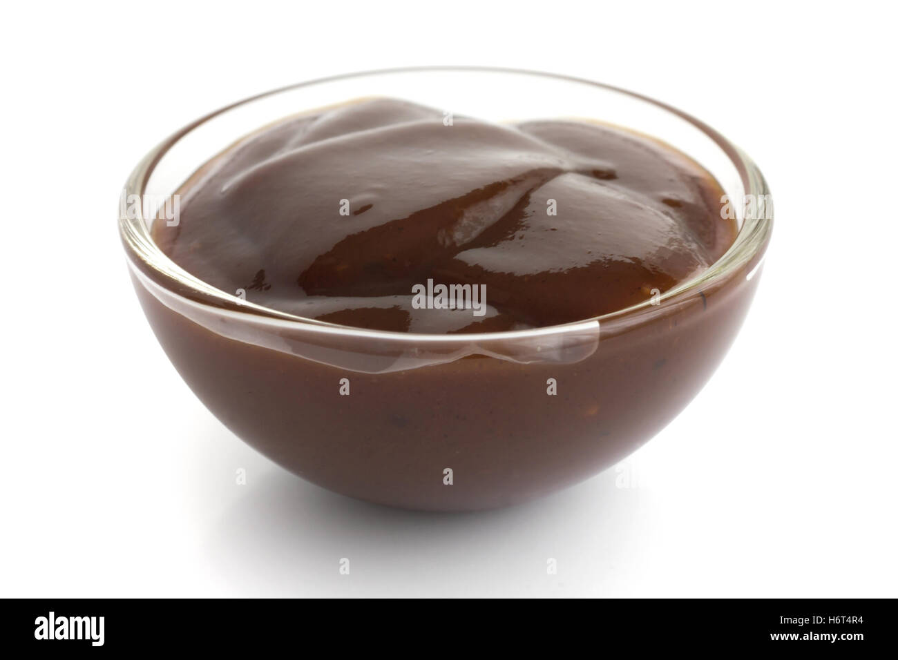 Sauce brune en anglais petit verre plat. Banque D'Images