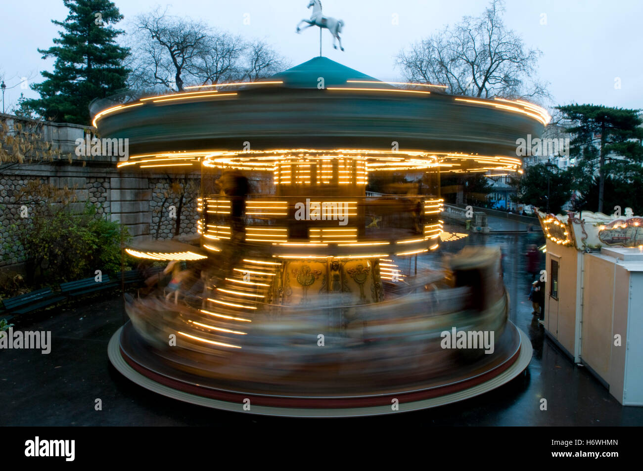 Carrousel, Montmartre, Paris, France, Europe Banque D'Images