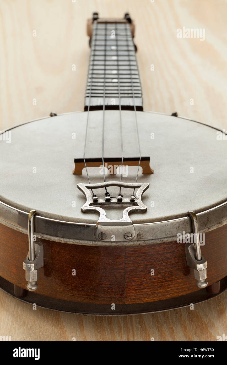 Cordier banjo ukulélé close up Banque D'Images